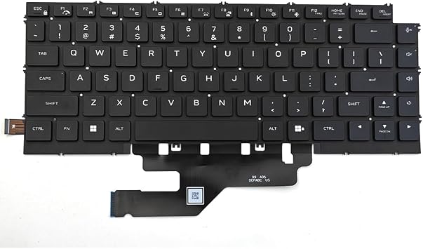 RGB Backlit Keyboard for Dell Alienware X14 R1 R2 Laptop US Black | Replacement US Black With RGB Backlit Keyboard, Compatible With Alienware X14 R1 & Alienware X14 R2 Series Laptop