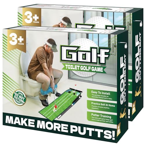 Anyflee 2 Pcs Prank Gift Box, Toilet Golf Game Facade, Wrap The Actual Gifts with a Prank Empty Gag Box, Funny Christmas Gag Presents Ideas for Dad Men Boyfriend (Pack of 2)
