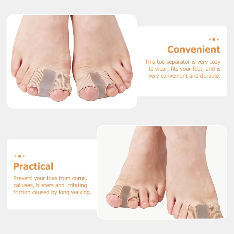 Baluue Woven Toe Separator for Foot Care Ergonomic Toe Splitter to Reduce Bunion Pain and Overlapping Comfortable Reusable Foot Care Supplies