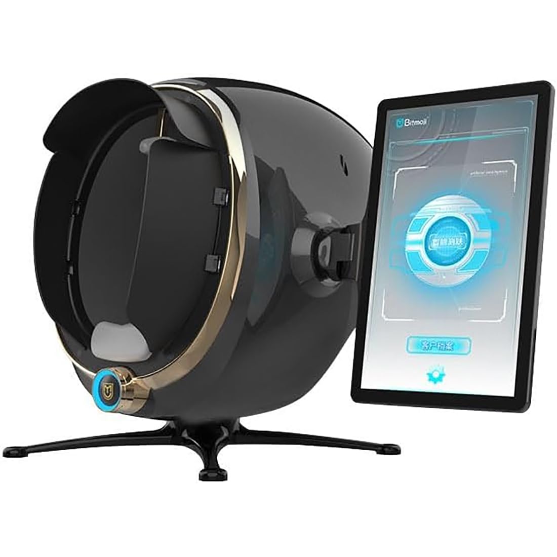 3D Skin Analyzer Machine, Professional Facial Moisture Analyzer, Skin Detector with LCD Display Screen, 8 Spectral Imaging Technology and 28 Million High-Definition Pixels, for Home Beauty Care