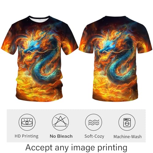 Mythology Chinese Dragon T-Shirt Funny Anime Graphic Tee Shirt3