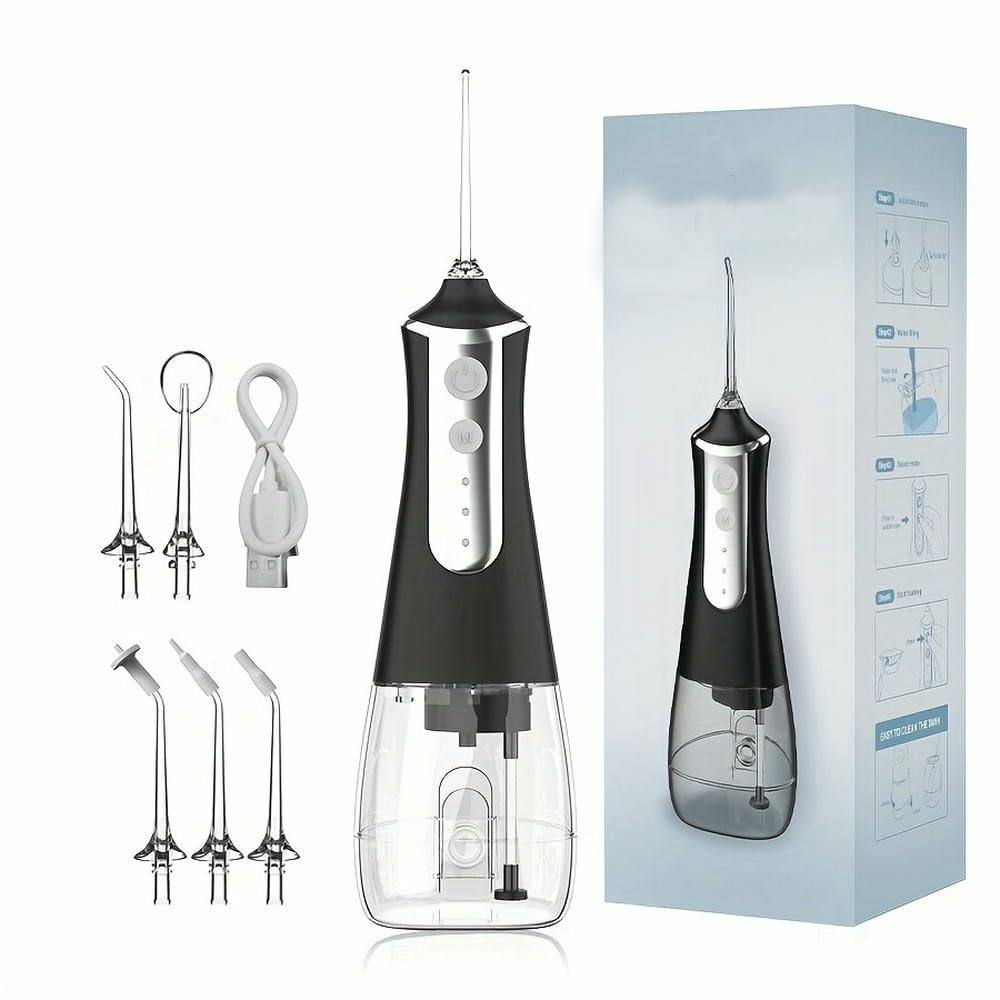 Irrigateur buccal Portable sans Fil, Fil Dentaire Rechargeable et résistant, Soin Protecteur, Eau Propre, Fil Dentaire à Quartz