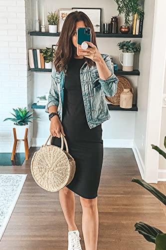 PRETTYGARDEN Women Bodycon Midi Dress 2025 Summer Spring Casual Vacation Sundress Fitted Sleeveless Tank Dresses4