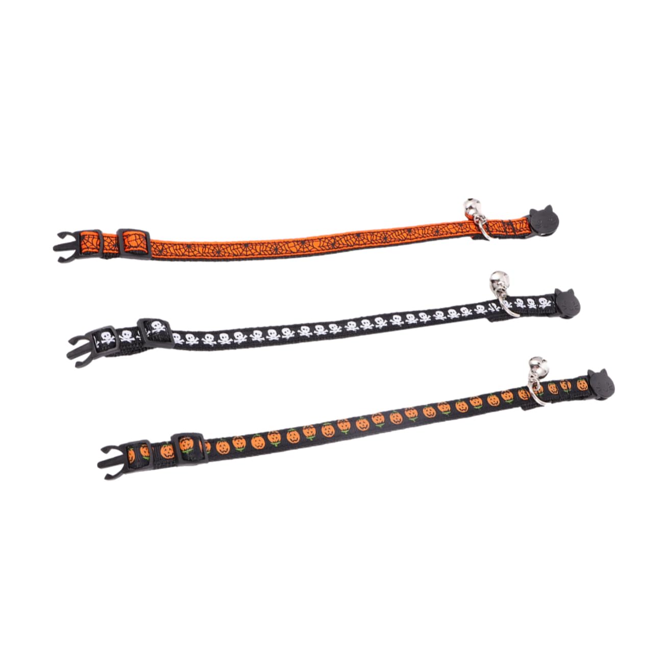 BESPORTBLE 9pezzi Collare Per Gatti Halloween Regolabile Con Campanellino Da Pumpkin Skull Spider Web Accessorio Festivo Per Feste Di Halloween Degli Animali Domestici