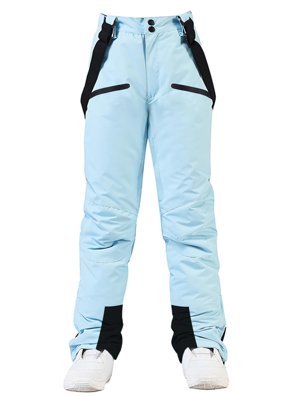 HOUZONIY Pantaloni Sci da Donna, Pantaloni Termici da Donna Pantaloni da Sci Invernali da Esterno, Pantaloni da Sci Antivento Traspiranti Caldi e Traspiranti, Apertura con Cerniera
