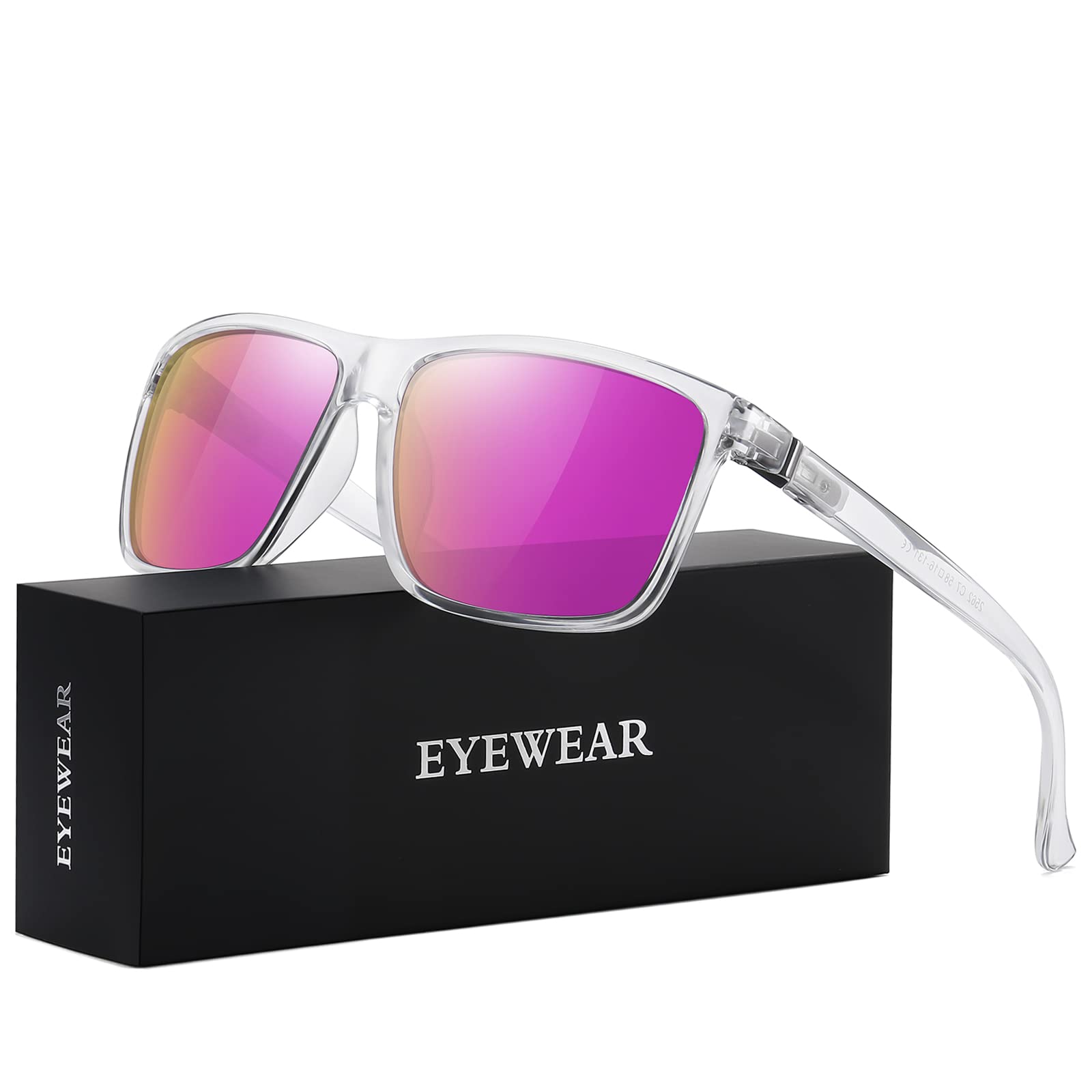 Sunglasses Men Polarized Sunglasses for Mens and Womens,Black Retro Sun Glasses Driving Fishing UV Protection