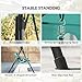 Outsunny 3-Seat Outdoor Patio Swing Chair with Removable Cushion, Steel Frame Stand and Adjustable Tilt Canopy for Patio, Garden, Poolside, Balcony, Backyard, Green