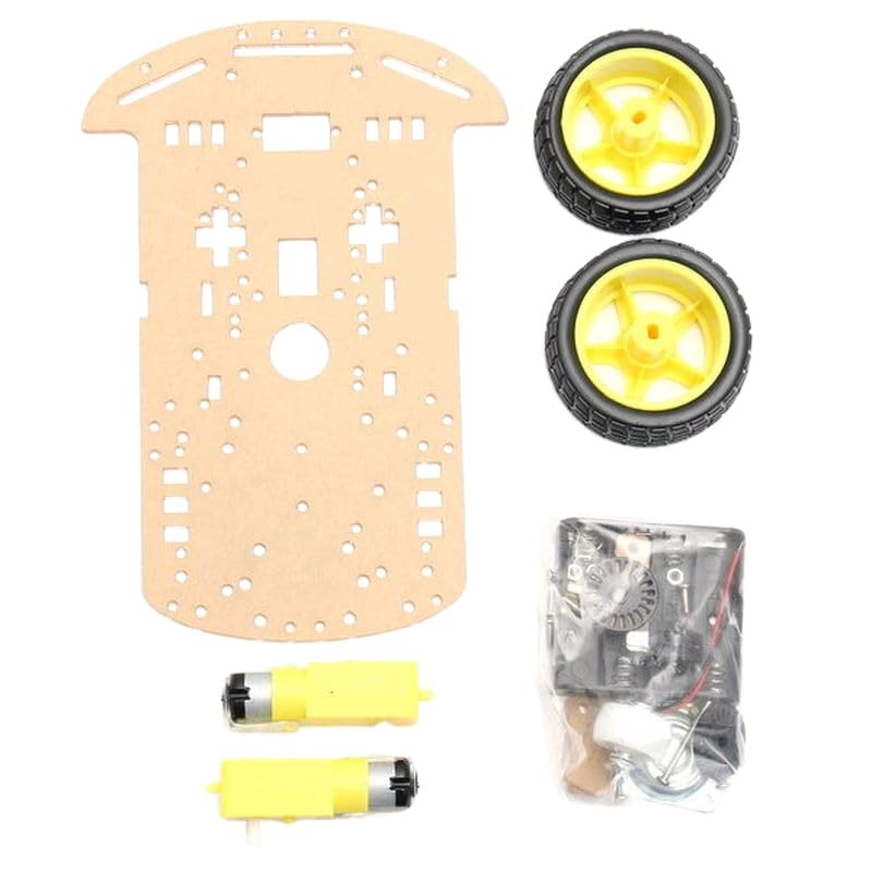 Kit de chasis de coche robot inteligente de seguimiento de prevención 2WD con codificador de velocidad ultrasónico para R3