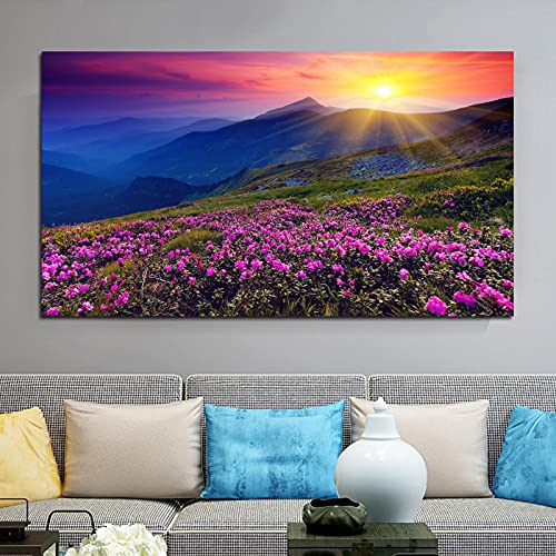 Toile impression belle montagne 50x90 cm pour une deco de chambre zen et lumineuse