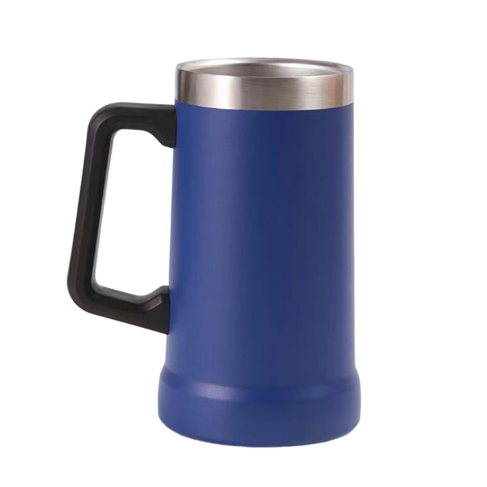 Milu Chope De Bière Acier Inoxydable | Verre à Bière Blanche Isolant Reste Fraîche | Tasse à Boire Avec Couvercle Amovible | Cadeau Pour Hommes (700ml, Noir