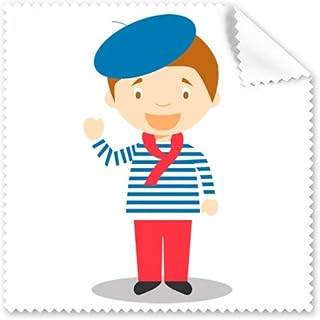 Sea Blue France Cartoon Art Deco Gift Fashion Cleaning Cloth Phone Screen Glasses Cleaner 5pcs