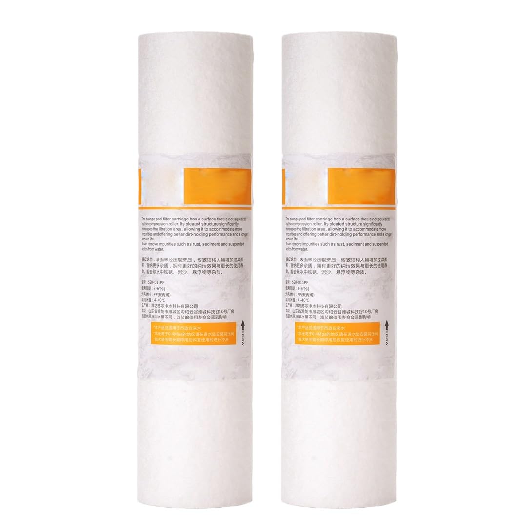 Filtre eau sédiments à haute capacité de rétention 1 micron avec structure peau d'orange 25,4 cm
