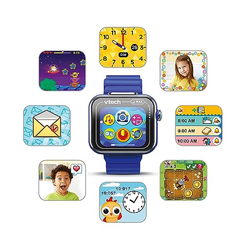 VTech - KidiZoom SmartWatch Max Bleue, Montre Digitale Enfant, Photo, Selfie, Vidéo, Écran Tactile Horizontal, Jouet High-Tech, Cadeau Enfant et Ado de 5 Ans à 14 Ans - Contenu en Français – Image 5