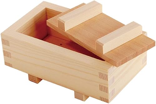 Molde de madera de la prensa del sushi de EDOYA Hinoki Oshizushi hecho en Japón (7.1×4.1 pulgadas)