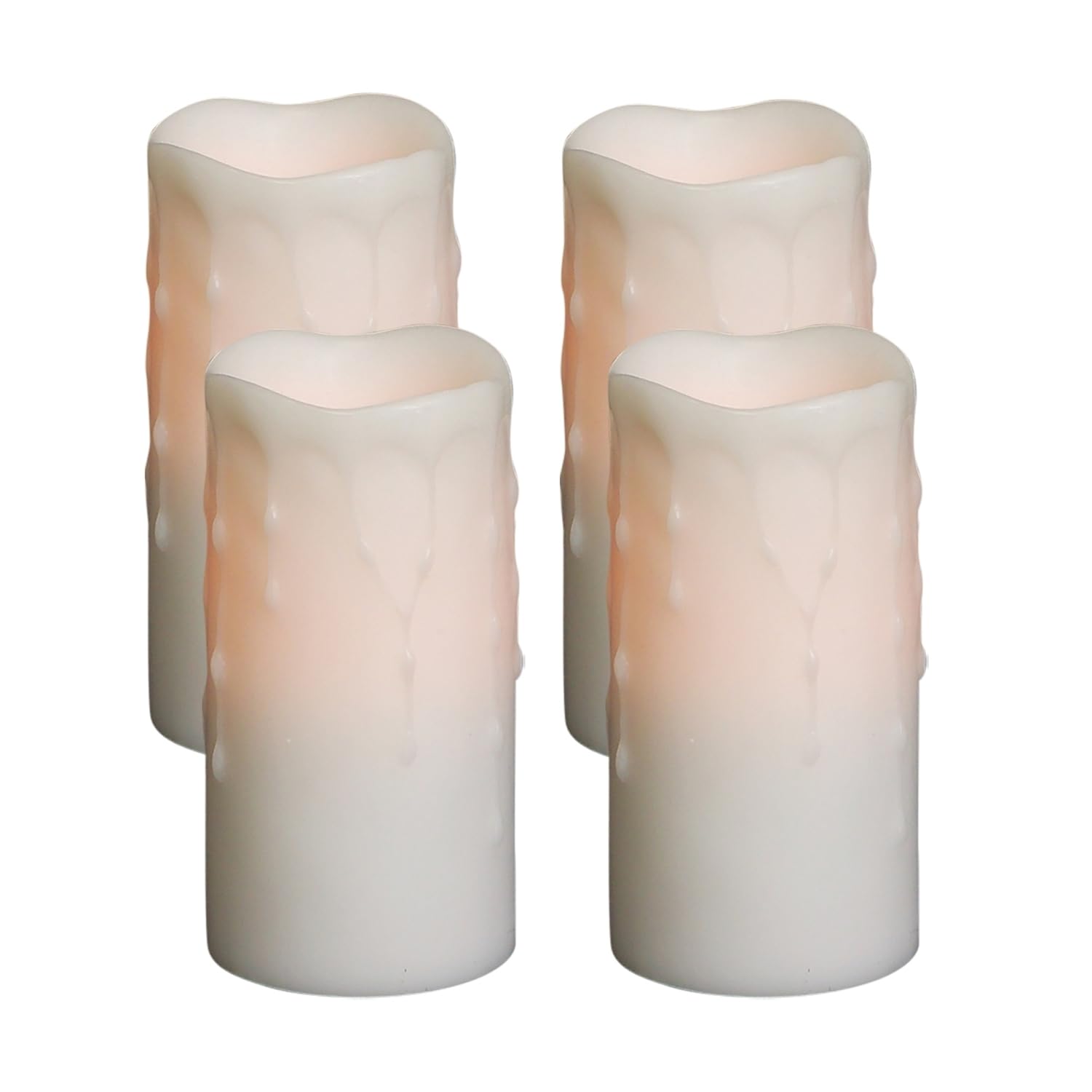 Maykoosh Led Dripping Wax Pillar Candles with Remote