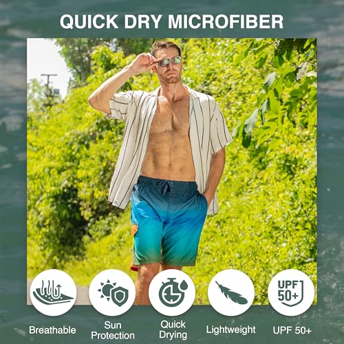 Image of Kanu Surf Men's Big Viper Extended Size Stripe Swim Trunk