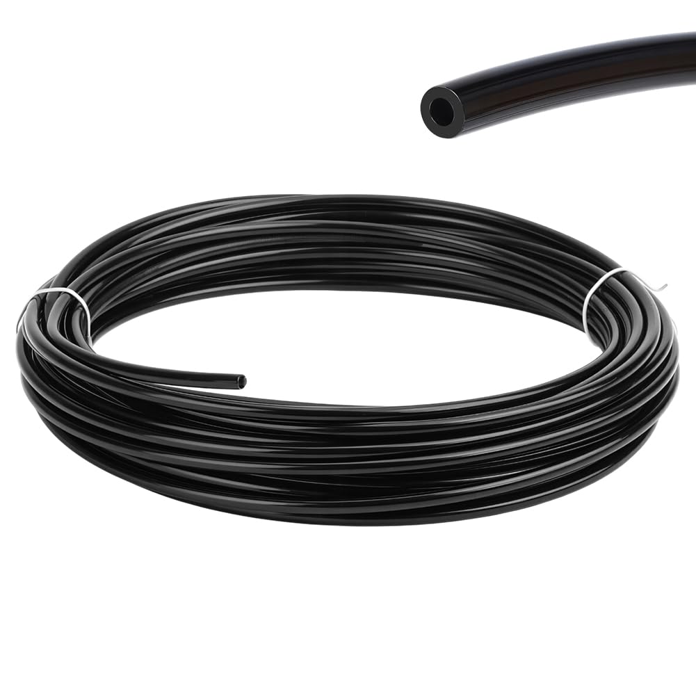 AHANDMAKER 1pc 5/32 Inch Air Hose Nylon Pneumatic Tubing Black 10m Length Industrial Air Line Kit for Workshop Truck Brake Line Repair Automotive Industrial Shop Setup