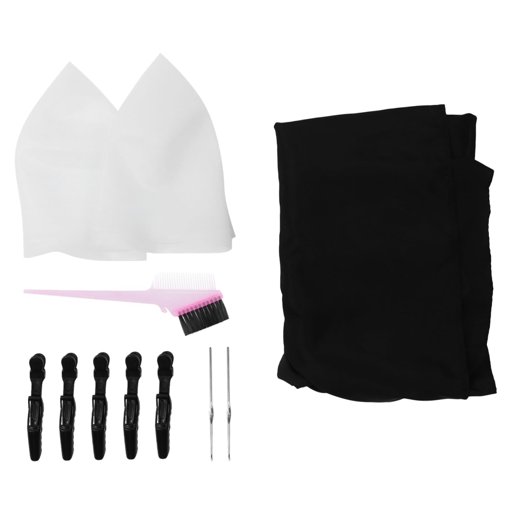 Didiseaon 11pezzi Kit per Tintura Capelli Cuffia in Silicone Ganci Riutilizzabili per Mèches Spazzola Clip e Scialle per Colorazione Fai da Te e Salone
