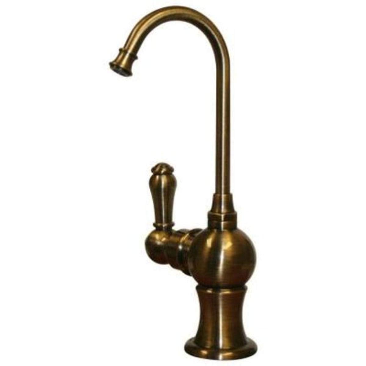Whitehaus WHFH3-H4130-ABRAS Forever Hot 2 3/4-Inch Instant Hot Water  Dispenser with Gooseneck Spout and Self Closing Handle, Antique Brass -  Touch On Kitchen Sink Faucets - Amazon.com