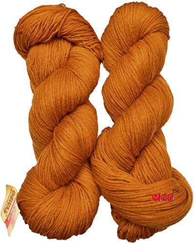 Image of M.G Enterprise Os wal Knitting Yarn 3 ply Wool, Mustard 400 GMS Best Used with Knitting Needles, Crochet Needles Wool Yarn for Knitting.-J Art-E