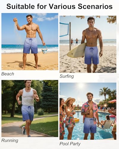 Image of Justay 2 in 1 Mens Swim Trunks 7 Inch, Beach Swim Shorts with Pockets | Swimming trunks, bathing suit, Compression Liner, Quick Dry, Swimsuit, Beach Vacation, Summer Swimwear, Gifts