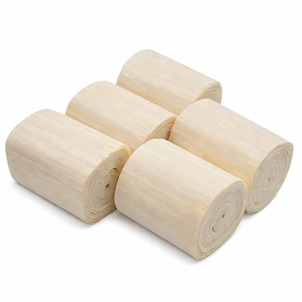 Asian Hobby Crafts Sola Wood Paper for Flower Making, Festive Decoration, Gift Wrapping,Wooden Papers Sheets & Other Multipurpose Uses| Set of 5 Rolls : Color- White-image-15