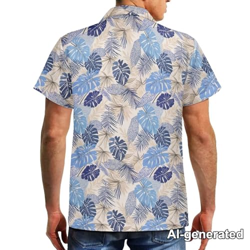 Image of Hawaii Matching Couple Outfits Husband and Wife Clothing Fashionable Mens Casual Shirts Hawaii Dress with Soft Fabric