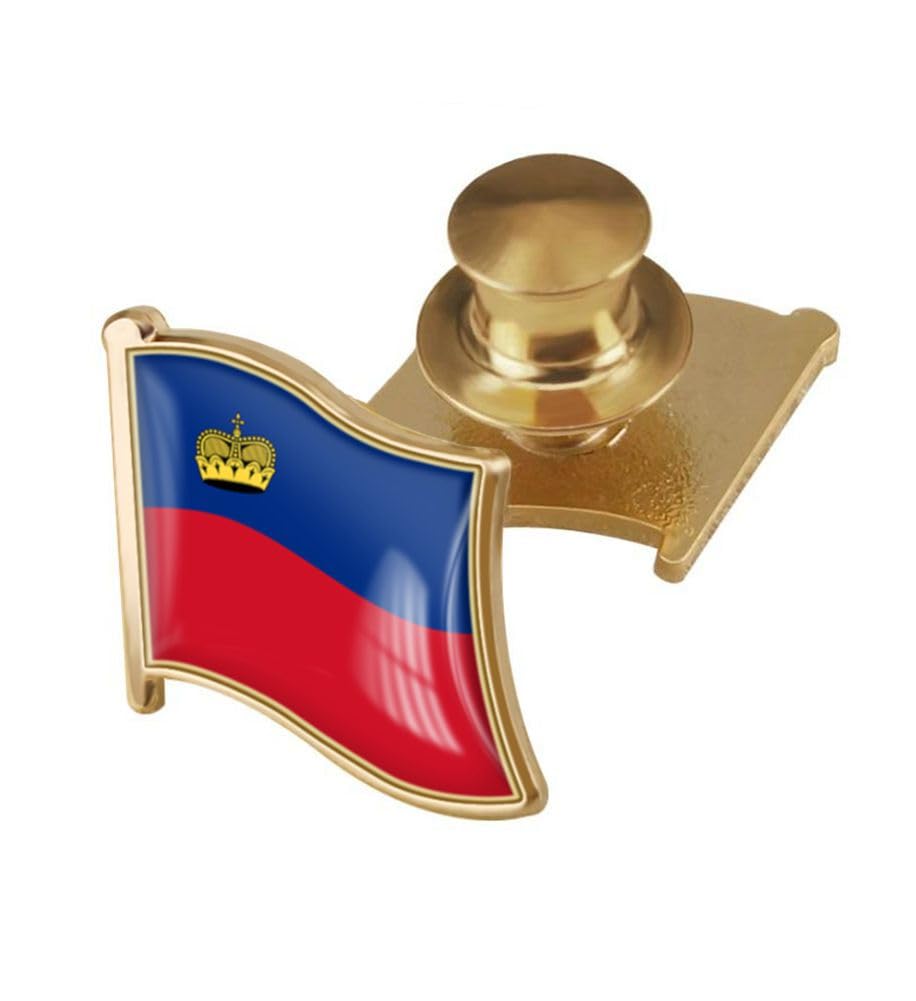 vmcoatdu Country Flag Backs Locking Pin Keepers Locking Clasp Pin Badge International Travel Brooch Metal Alloy Souvenir Pin 0.75x0.7 Inch Small Pin