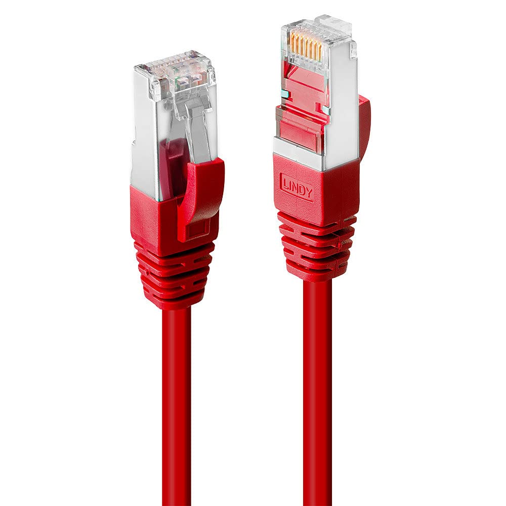 LINDY 45621 Patch Cable Cat. 6 S/FTP PIMF Premium Halogen 0.5 m Red