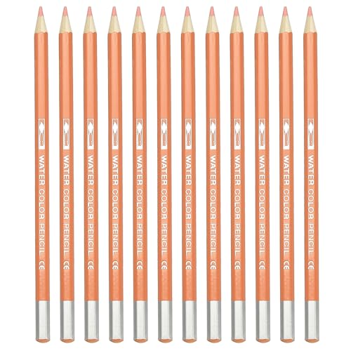 Lápices solubles en agua PATIKIL para mezclar y colorear, 12 unidades en tono naranja rojo oscuro