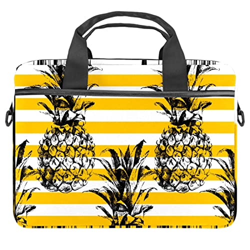 Sacoche à bandoulière d'ordinateur pour le bureau et les cours au look ananas ensoleillé