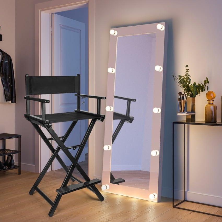Produce Shop Chaise Pliante pour Maquillage Professionnel Noire Steven