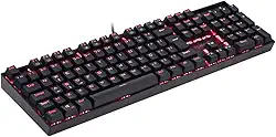 Teclado Mecânico Gamer Redragon Kumara Single Color LED Vermelho Switch Vermelho K552-2