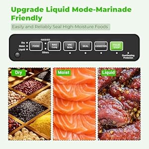 Vacuum Sealer Machine, INKBIRD Powerful 130W High Power with Liquid/Moist/Dry 6-Food Modes, Compact Food Preservation System with Cutter, Full Start Kit with Pre-cut Bags*10 (8''*11.8''), EXT-VAC Vacuum Sealer Machine INKBIRD Powerful 130W High Power with LiquidMoistDry 6 Food Modes Compact Food Preservation System with Cutter Full Start Kit with Pre cut Bags10 8118 EXT VAC