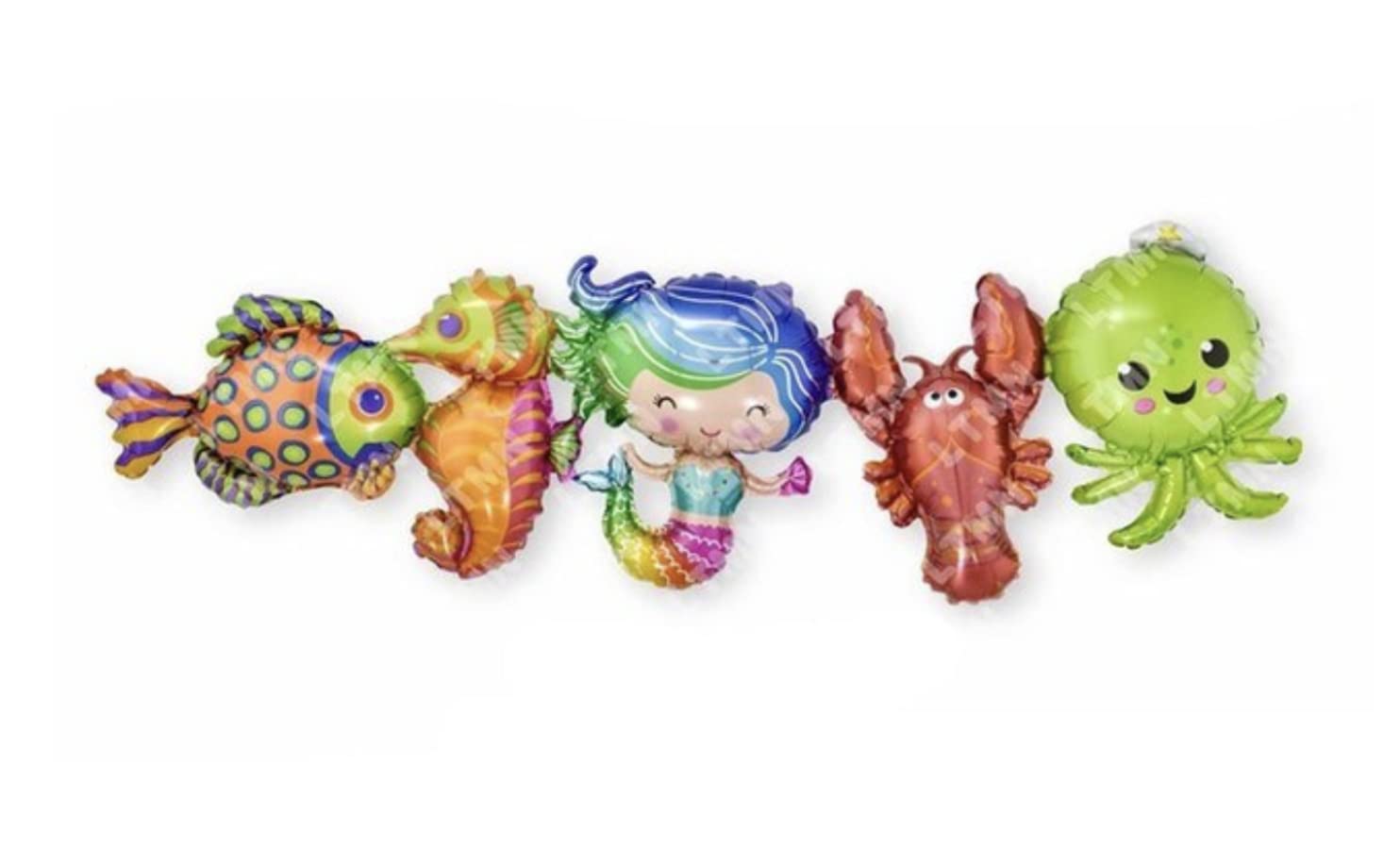 Mermaid Banner Foil Balloon, 90cm (2 pack), Multicolor