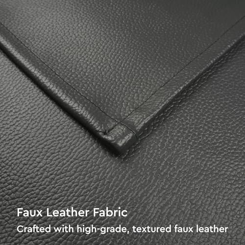 Image of Encasa XO Leather Dining Table Mats Set of 6 | Water Repellent & Heat Resistant Dining Table Mats | Washable & Easy to Clean Placemats for Kitchen Decor - 42x30 cm (Grey)