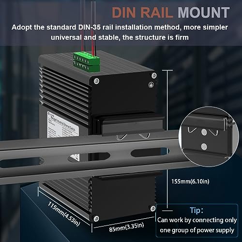 Image of Industrial Managed L2+ 28-Port Gigabit (PoE) Fiber Switch, 24x10 /100 /1000T RJ45 Port, 4x1000Base-X SFP Slots, Web Management Ring Network, 720W Total PoE Budget, Din Rail, VLAN, STP, LACP, QOS