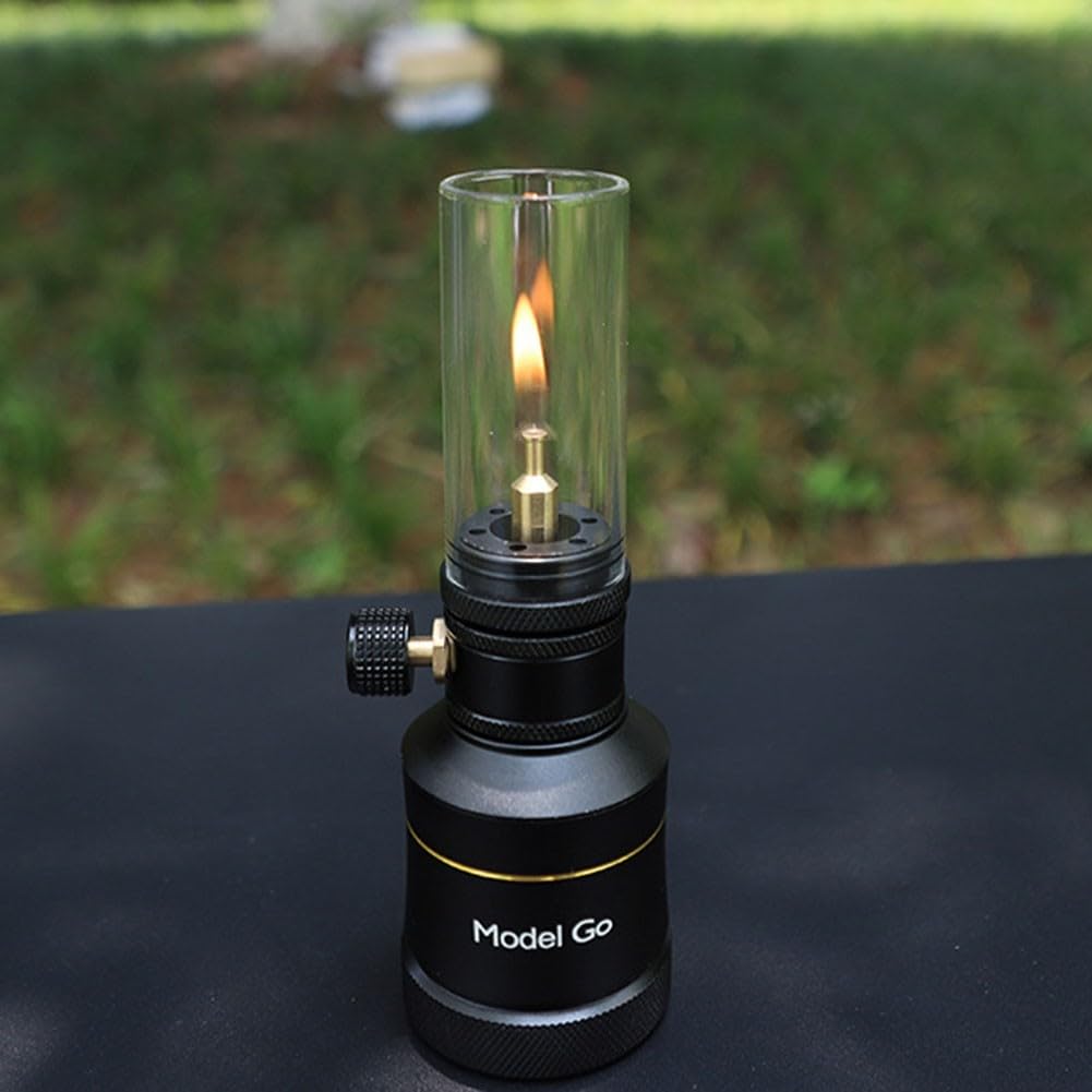 Tragbare Aluminium-Camping-Gaslampe, Gas-Campinglampe, tragbare Aluminium-Camping-Gaslampe, Gaslaterne for Beleuchten von Outdoor-Camping, Atmosphären-Gaslampe, Zeltlampe, Garten-Campinglaternen (nur
