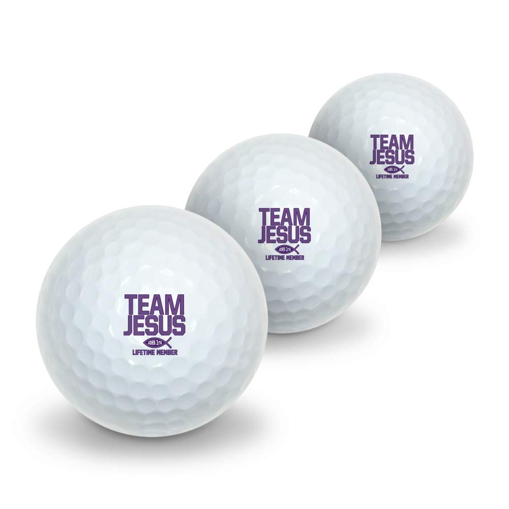 GRAPHICS & MORE Team Jesus John 3:16 Christian Novelty Golf Balls 3 Pack