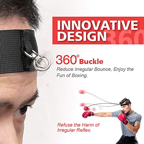 Gdaytao Boxing Reflex Ball Set, Reflex Ball On String With Headband, Reflex Punching Fight Ball With Rubber Ball 80G, Great For Improving Reaction Hand-Eye Coordination, Perfect Boxing Gifts Idea #TOP3
