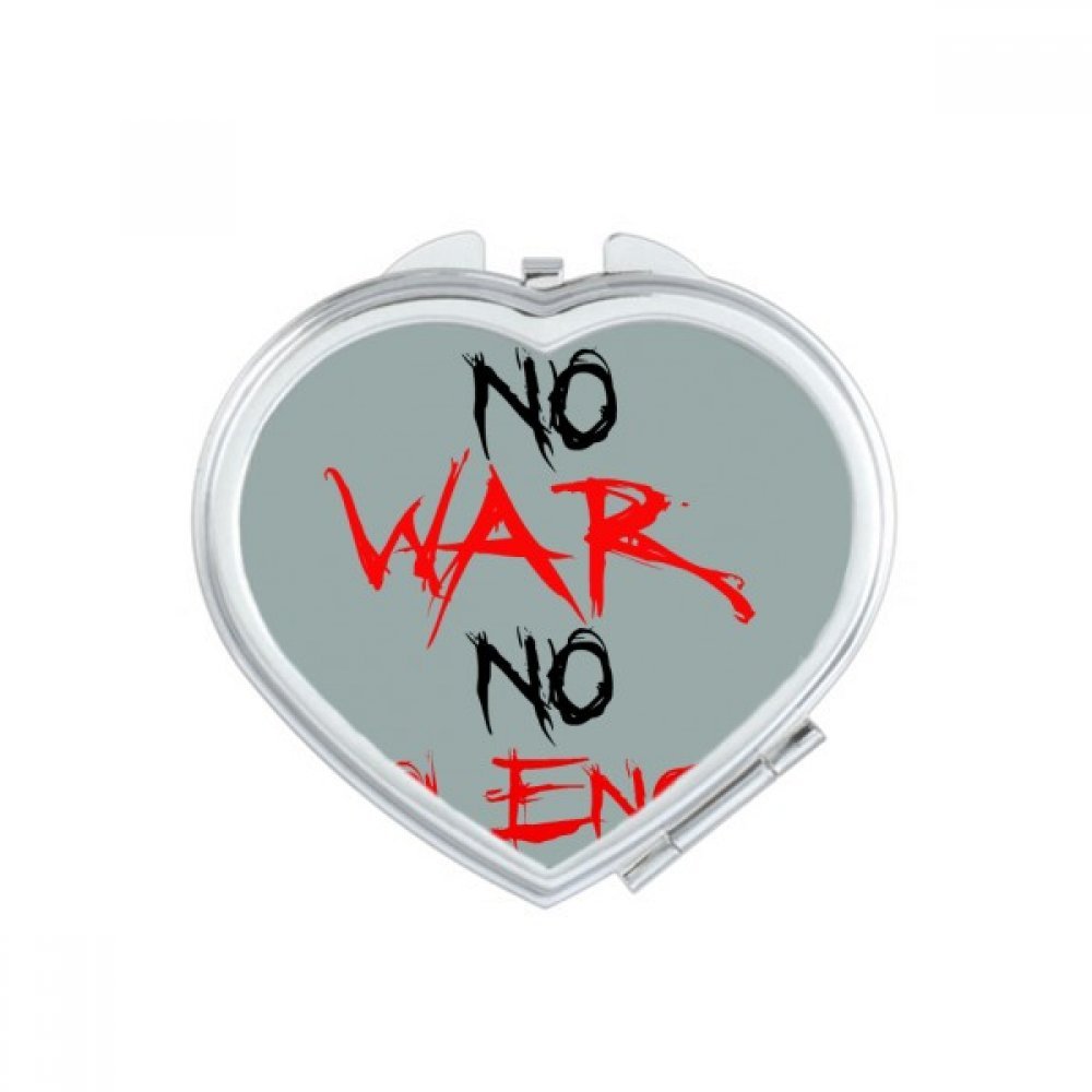 Miroir compact maquillage portable motif Peace World multicolore