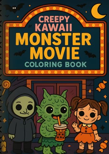 Creepy Kawaii Monster Movie Coloring Book (Creepy Kawaii Coloring Books) image 2