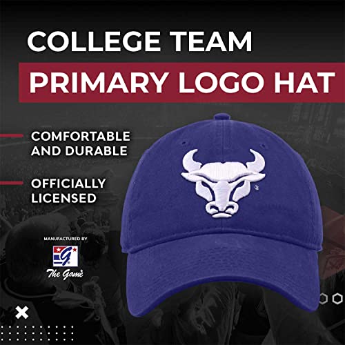 The-Game-NCAA-Adult-Relaxed-Fit-Logo-Hat-Embroidered-Logo-100-Cotton-Elevate-Your-Style-and-Show-Your-Team-Spirit-Buffalo-Bulls-Blue-Adult-Adjustable