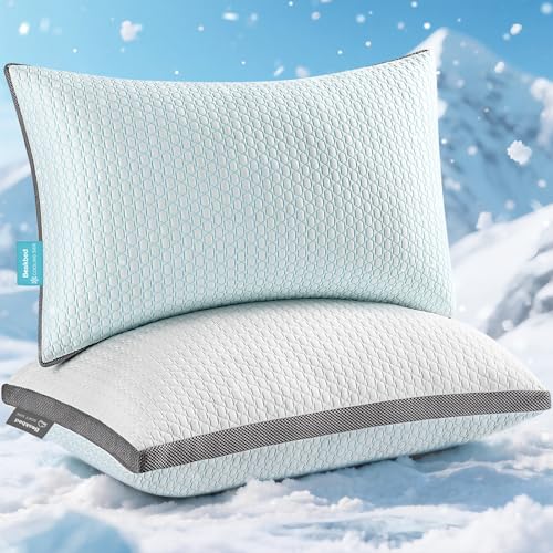 Baskbed Cooling Pillows King Size Set of 2 Shredded Memory Foam - image 1
