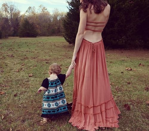 Image of R.Vivimos Womens Summer Boho Sexy Backless Long Dresses