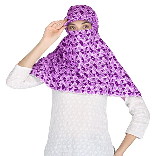 Image of Sun Protection Summer Wear Scarf Mask Face Cover Head Bandana For Women Girls Dupatta Hijab