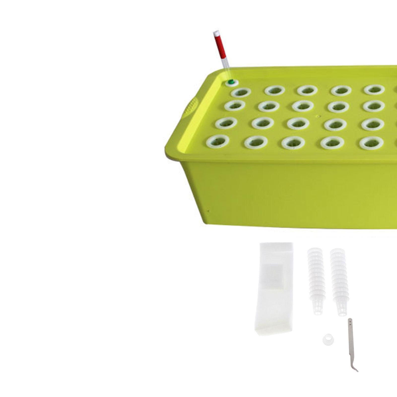 Hydroponisches Indoor Anbauset, 24 Löcher, Pflanzgefäße, Töpfe, Hydroponik System Anbauset, für Garten, Parterre, Balkon, Salat, Obst, Grün