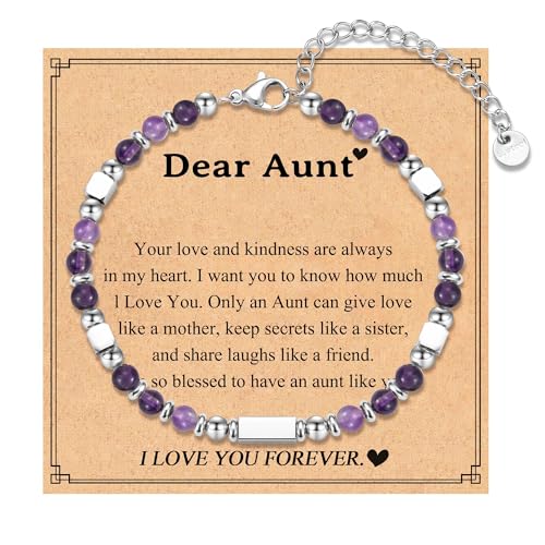 Image of Mothers Day Gifts for Mom Aunt New Mom to Be Mother in Law | Tiny Stone Bracelets Birthday Christmas Jewelry Presents for Bonus Mom Women