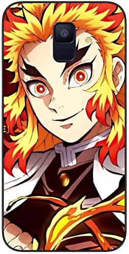 Compatible with Samsung Galaxy A6 (2018) | A600 Case Demon Hashira Rengo'kus Slayer Corps Member 949, Anime Phone Cases Shockproof Soft TPU Case Black