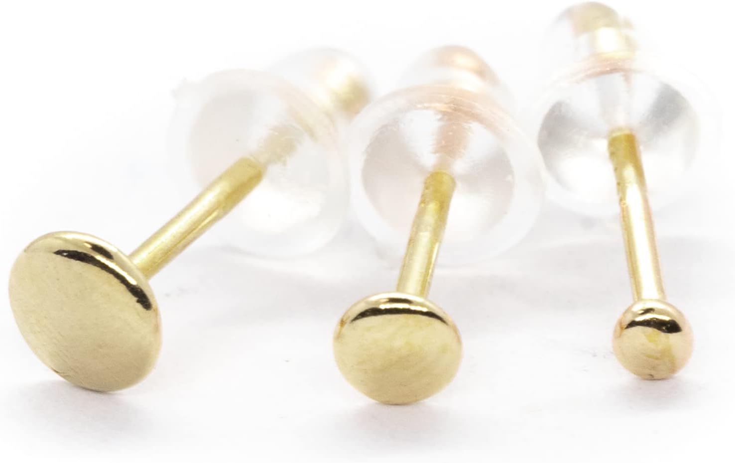 MoonliDesignsTiny Stud Earring - Dot Stud in gold rose silver - 2mm Studs - 3mm Studs - 4mm Stud SINGLE EARRING